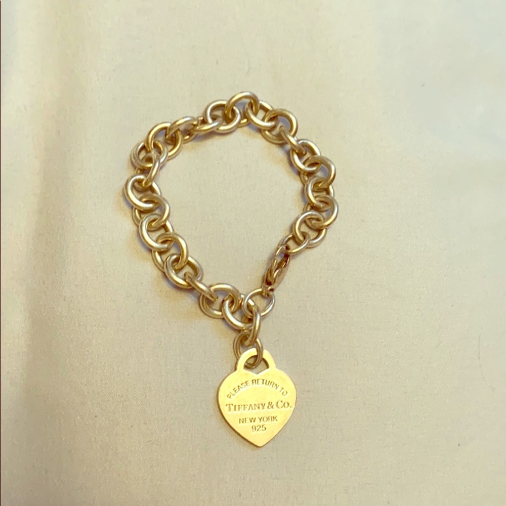 7 inch Tiffany&Co. Heart Tag Charm Bracelet